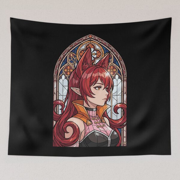 Item preview, Amelie Azazel Iruma kun Red Stained Glass Demon School Profile designed and sold by mildaclairmo.