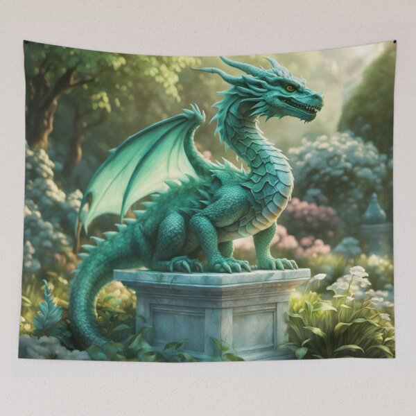 Item preview, Emerald Garden Dragon Fantasy Art designed and sold by Uniquely Yours.