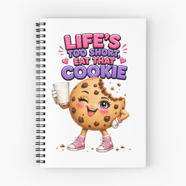 Item preview, Life's Too Short, Eat That Cookie Funny Kawaii Chocolate Chip Cookie Sticker designed and sold by RoPrincess.