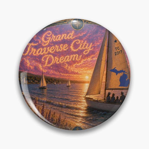 Item preview, Grand Traverse City Dream | Great Lakes Sailing Artwork designed and sold by FreshWaterWares.