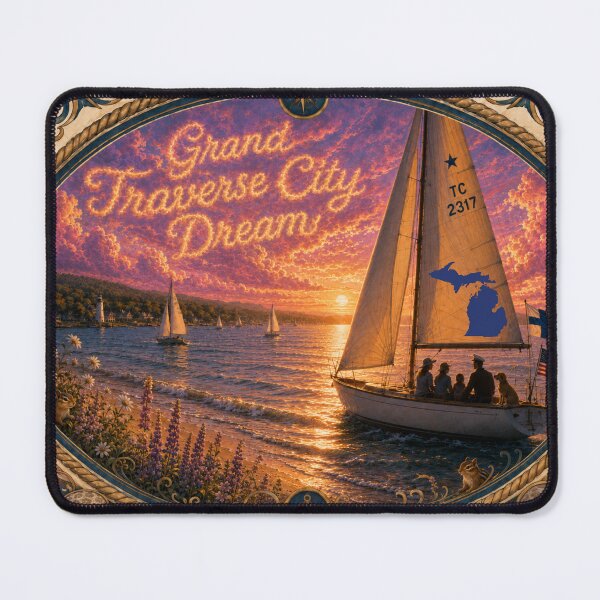 Item preview, Grand Traverse City Dream | Great Lakes Sailing Artwork designed and sold by FreshWaterWares.