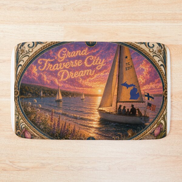 Item preview, Grand Traverse City Dream | Great Lakes Sailing Artwork designed and sold by FreshWaterWares.