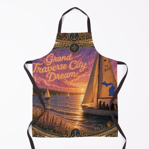 Item preview, Grand Traverse City Dream | Great Lakes Sailing Artwork designed and sold by FreshWaterWares.