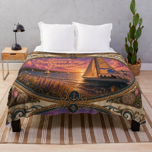Item preview, Grand Traverse City Dream | Great Lakes Sailing Artwork designed and sold by FreshWaterWares.