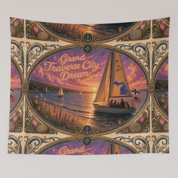 Item preview, Grand Traverse City Dream | Great Lakes Sailing Artwork designed and sold by FreshWaterWares.