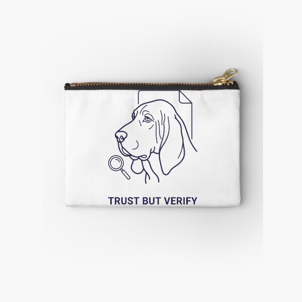 Item preview, Trust But Verify – Compliance Auditor Dog Funny Risk Management Design designed and sold by Softbear Atelier.