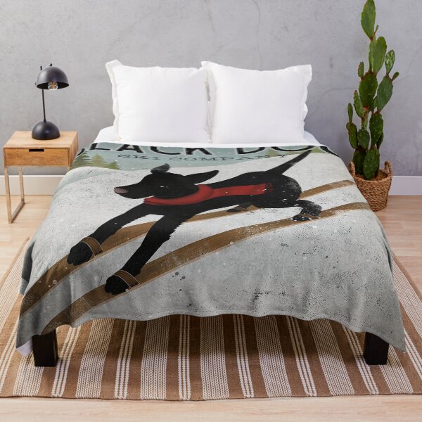 Item preview, Vintage Ski Dog Winter Snow Mountain designed and sold by pastbarack.