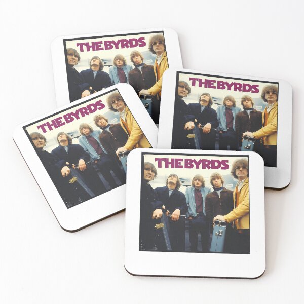 Item preview, The Byrds Purple Typography and Guitar Cases Band Portrait designed and sold by Carolina Ghelfi.