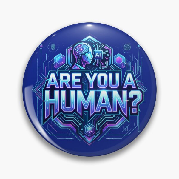 Item preview, Are You A Human? Futuristic Cyberpunk AI Geometric Design designed and sold by Bhaskar Digital Art.
