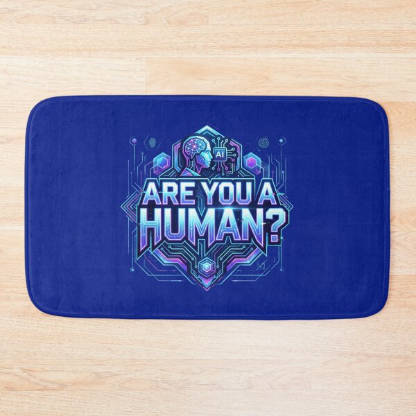Item preview, Are You A Human? Futuristic Cyberpunk AI Geometric Design designed and sold by Bhaskar Digital Art.