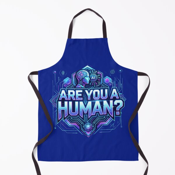 Item preview, Are You A Human? Futuristic Cyberpunk AI Geometric Design designed and sold by Bhaskar Digital Art.