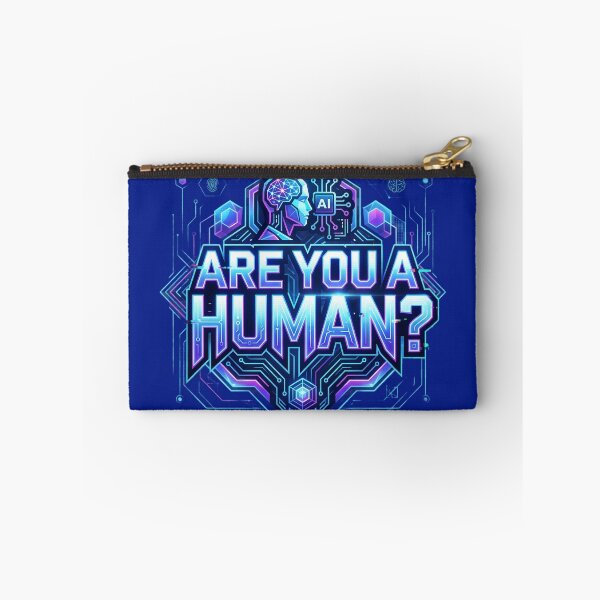Item preview, Are You A Human? Futuristic Cyberpunk AI Geometric Design designed and sold by Bhaskar Digital Art.