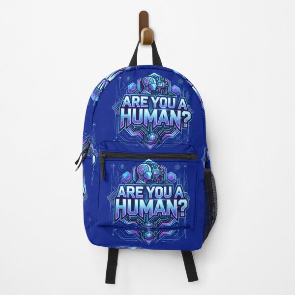 Item preview, Are You A Human? Futuristic Cyberpunk AI Geometric Design designed and sold by Bhaskar Digital Art.