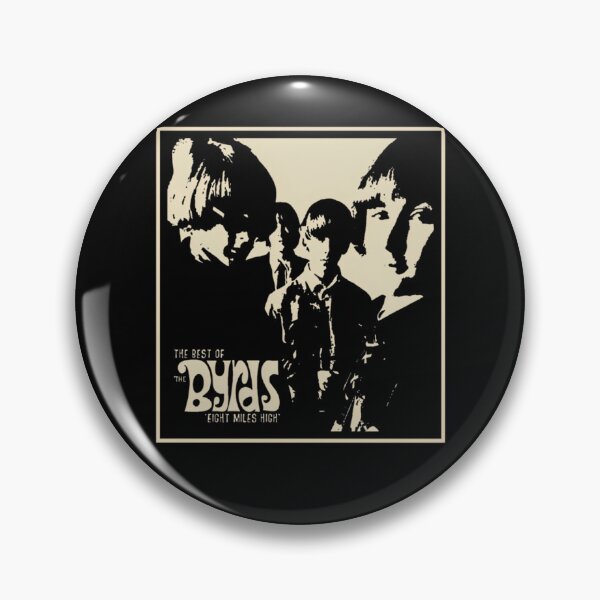 Item preview, The Best of The Byrds Eight Miles High Black and Cream Stencil designed and sold by Carolina Ghelfi.