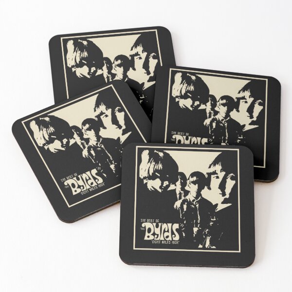 Item preview, The Best of The Byrds Eight Miles High Black and Cream Stencil designed and sold by Carolina Ghelfi.