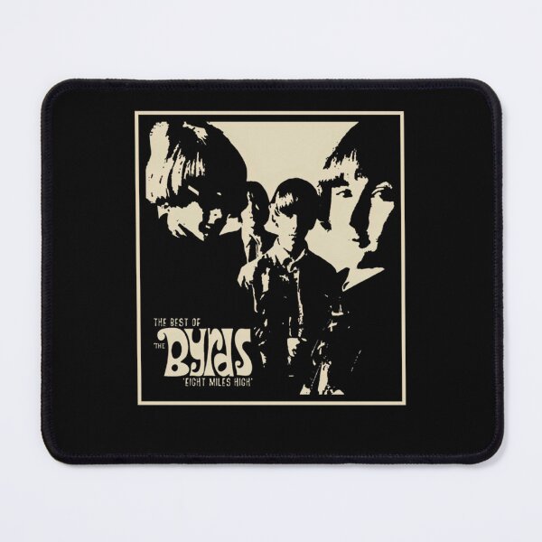 Item preview, The Best of The Byrds Eight Miles High Black and Cream Stencil designed and sold by Carolina Ghelfi.