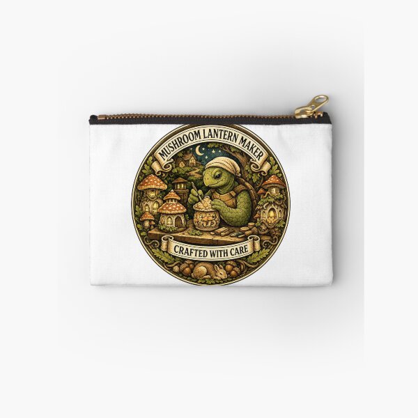Item preview, Mushroom Lantern Maker | Turtle Woodland Artisan | Fantasy Mushroom Village | Cottagecore Forest Craft Gift designed and sold by MrDev.