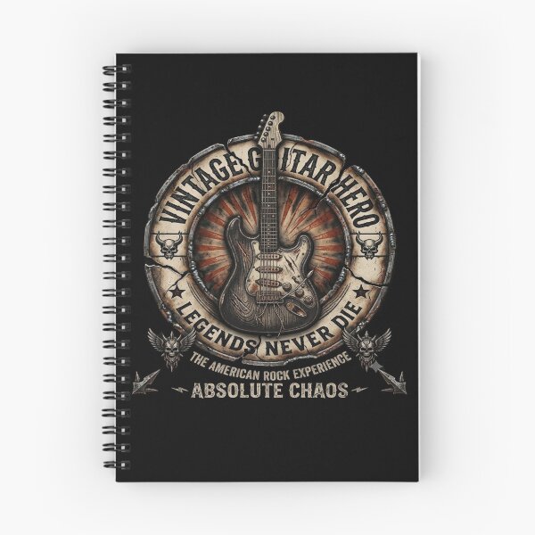 Item preview, Vintage Electric Guitar Hero Heavy Metal Rock Emblem designed and sold by NeO² Studio.