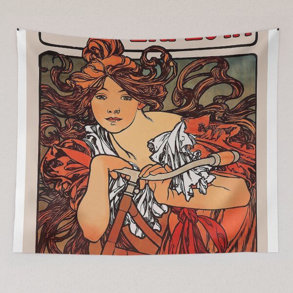 Item preview, Vintage Art Nouveau Woman Bicycle designed and sold by pastbarack.