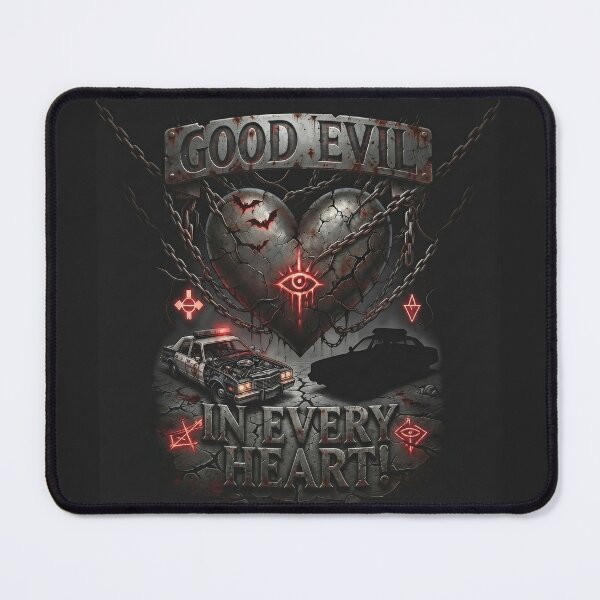 Item preview, Chained Heart Police Car Graphic designed and sold by Voodoo Store Paranormal Collections.