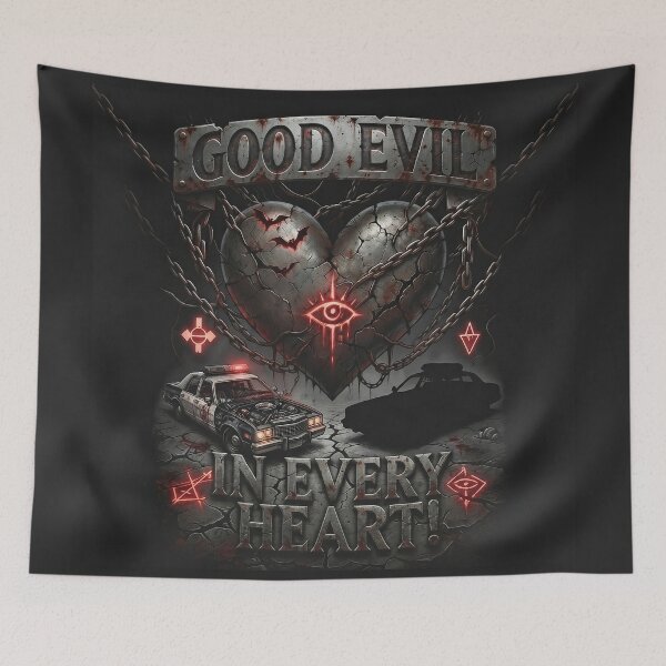 Item preview, Chained Heart Police Car Graphic designed and sold by Voodoo Store Paranormal Collections.