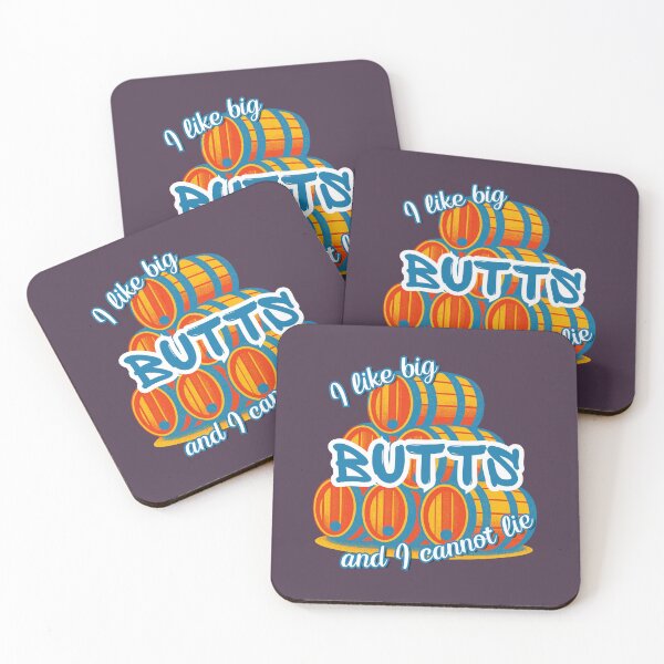 Item preview, Big Butts Funny Wine Cask Pun designed and sold by InkyCorvid.
