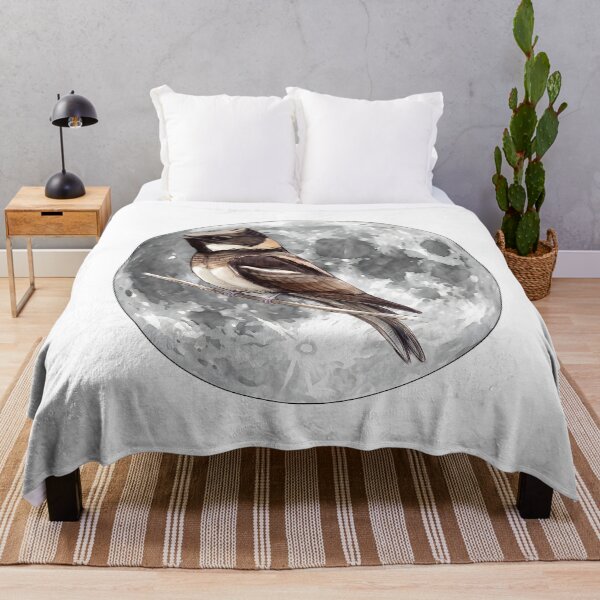 Item preview, Highly detailed scientific illustrations full moon and Great Eared Nightjar in a vintage natural history book style designed and sold by wonderisland.