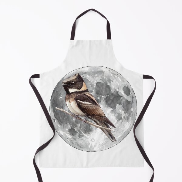 Item preview, Highly detailed scientific illustrations full moon and  Great Eared Nightjar in a vintage natural history book style designed and sold by wonderisland.