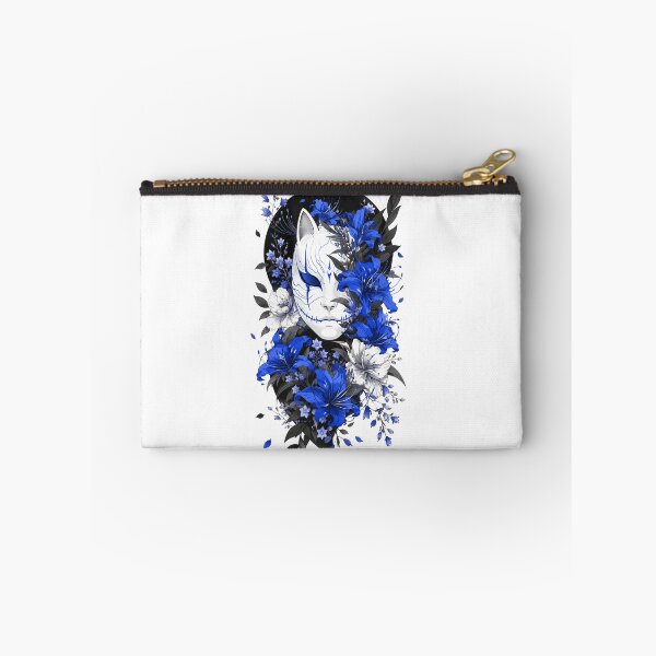 Item preview, Blue Kitsune Mask Japanese Streetwear Art designed and sold by MARQUES DESIGN ART .