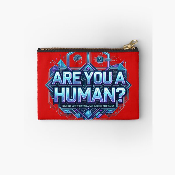 Item preview, Are You A Human? Neon AI Verification Geometric Design designed and sold by Bhaskar Digital Art.