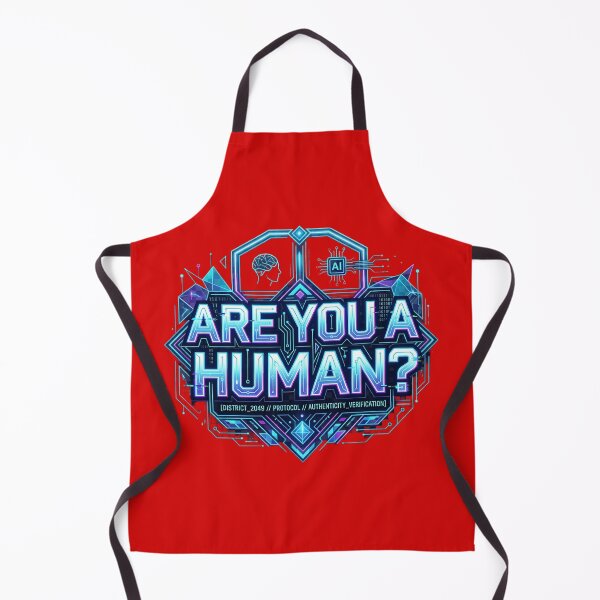 Item preview, Are You A Human? Neon AI Verification Geometric Design designed and sold by Bhaskar Digital Art.