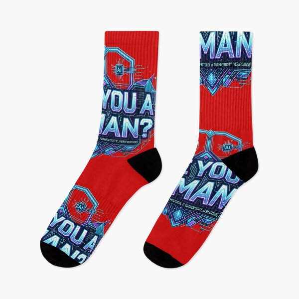 Item preview, Are You A Human? Neon AI Verification Geometric Design designed and sold by Bhaskar Digital Art.