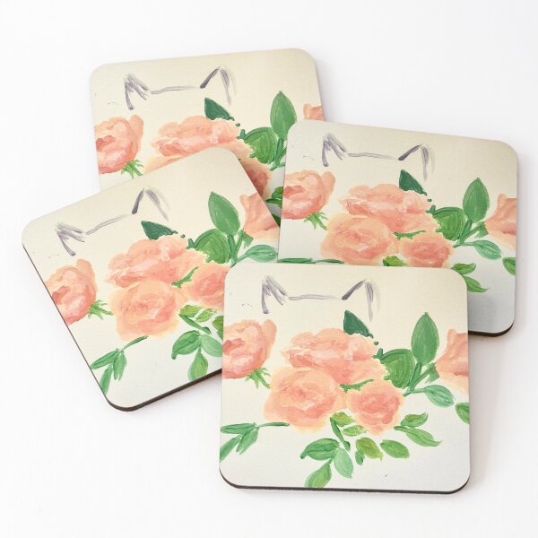 Item preview, Grandma’s Apricot Roses with Jinkx designed and sold by ArtwithaFriend.