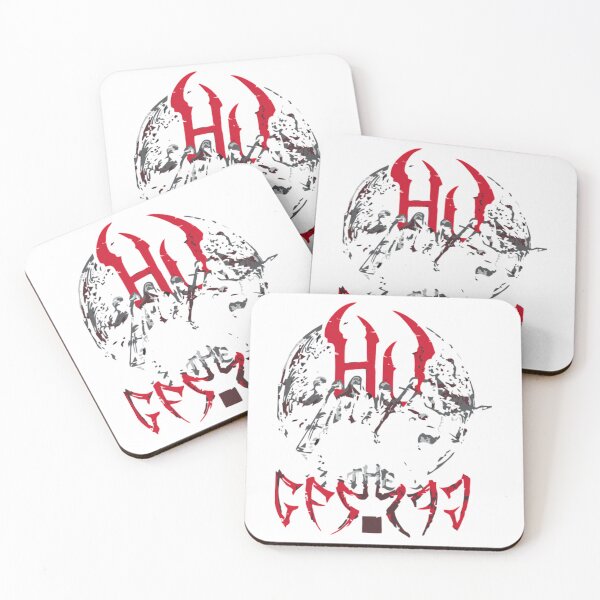Item preview, The Hu Red Silhouette Members and Monogram designed and sold by Mojben.