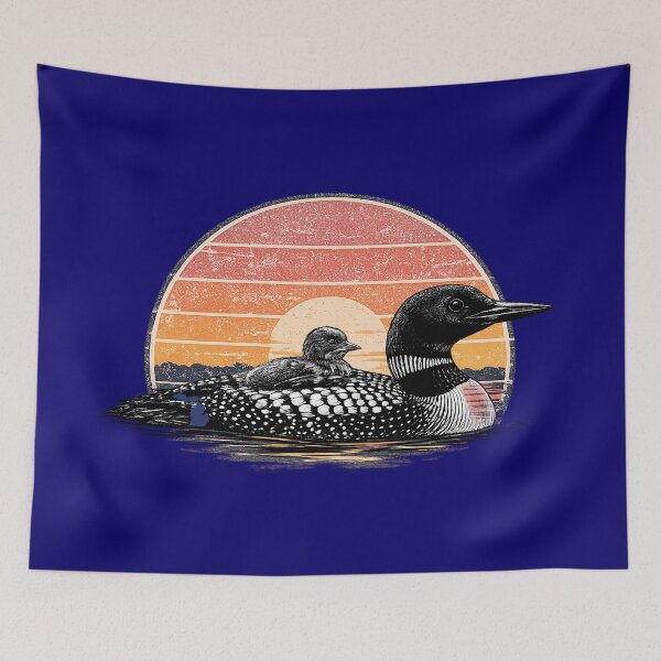 Item preview, Loon Sunset in Michigan | Great Lakes Wildlife designed and sold by FreshWaterWares.