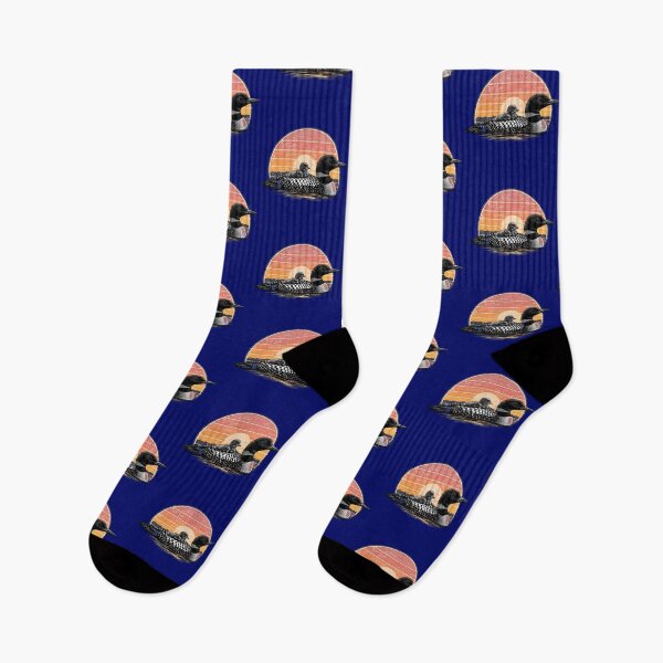 Item preview, Loon Sunset in Michigan | Great Lakes Wildlife designed and sold by FreshWaterWares.