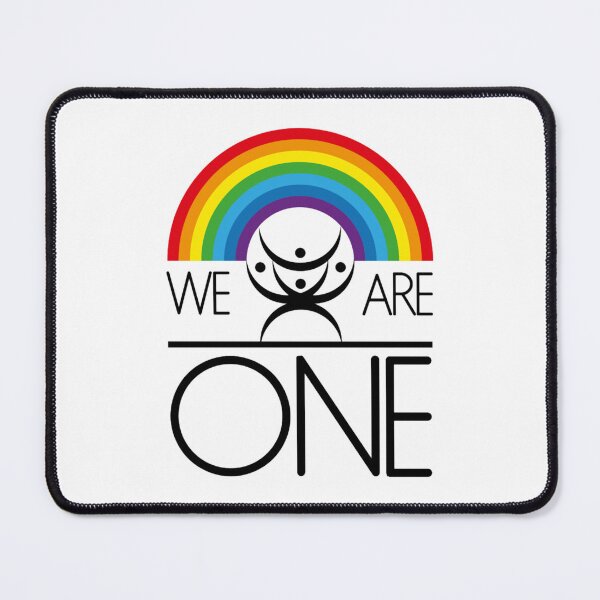 Item preview, we are one rainbow colorful logo designed and sold by Black Owl Creatives.