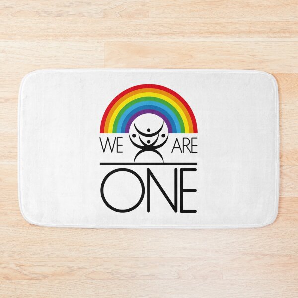 Item preview, we are one rainbow colorful logo designed and sold by Black Owl Creatives.