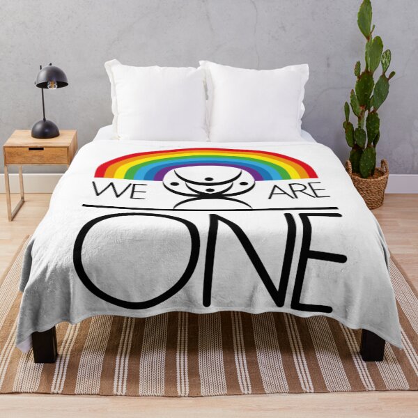 Item preview, we are one rainbow colorful logo designed and sold by Black Owl Creatives.