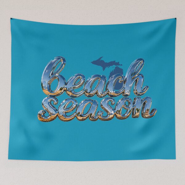 Item preview, Beach Season Michigan | Great Lakes Summer Artwork designed and sold by FreshWaterWares.