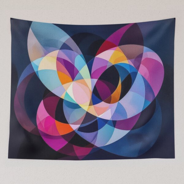 Item preview, Colorful Geometric Overlapping Petals Abstract Art designed and sold by Harmonic_Layers.