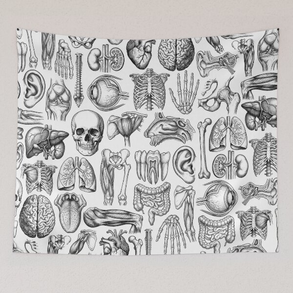 Item preview, Doctor Nurse Human Anatomy Vintage Medical Student Pattern designed and sold by GrandeDuc.