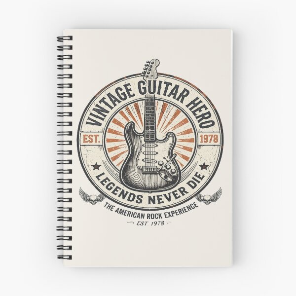 Item preview, Vintage Guitar Hero Est 1978 Legends Never Die Rock Emblem designed and sold by NeO² Studio.