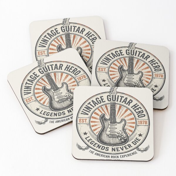 Item preview, Vintage Guitar Hero Est 1978 Legends Never Die Rock Emblem designed and sold by NeO² Studio.