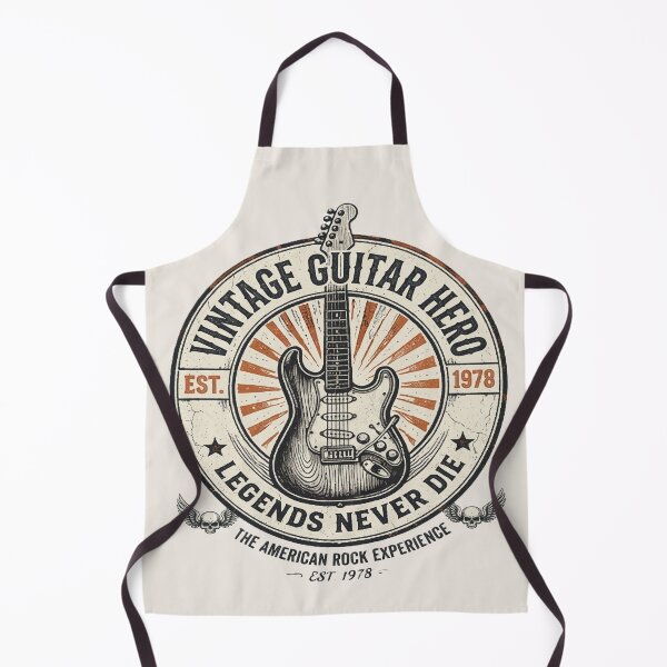 Item preview, Vintage Guitar Hero Est 1978 Legends Never Die Rock Emblem designed and sold by NeO² Studio.