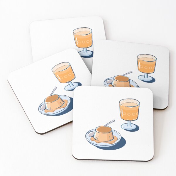Item preview, Cute Pudding And Orange Juice Illustration designed and sold by morimist.