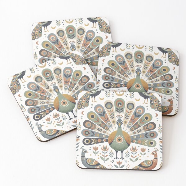 Item preview, The Illustration of Colorful, Cute Peacock designed and sold by Pim-Crystal.