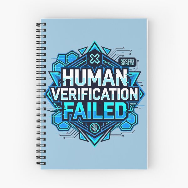 Item preview, Human Verification Failed | Cyberpunk AI Access Denied Design designed and sold by Bhaskar Digital Art.