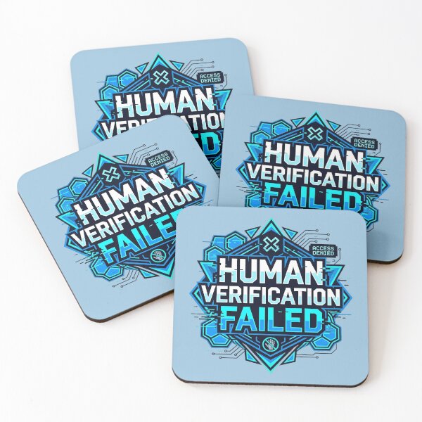 Item preview, Human Verification Failed | Cyberpunk AI Access Denied Design designed and sold by Bhaskar Digital Art.