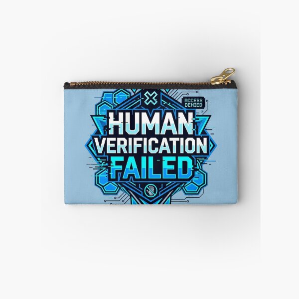 Item preview, Human Verification Failed | Cyberpunk AI Access Denied Design designed and sold by Bhaskar Digital Art.